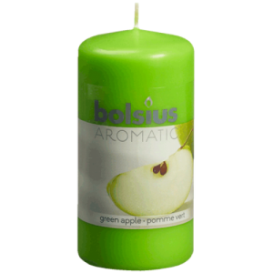 Αρωματικό Κερί Κύλινδρος 120-60mm Πράσινο Μήλο