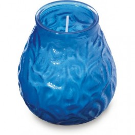 Κερί σε Γυάλινο Βάζο LOWBOY 104-99mm Μπλέ