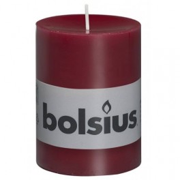 Κερί Kύλινδρος 100-68mm Solid Coloured Μπορντώ