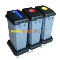 Σετ τριών κάδων ανακύκλωσης